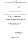 Республиканская форма правления в России: история и современность тема диссертации по юриспруденции