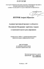 Административный процесс в субъектах Российской Федерации: проблемы теории и законодательного регулирования тема диссертации по юриспруденции