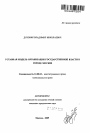 Уставная модель организации государственной власти в городе Москве тема автореферата диссертации по юриспруденции